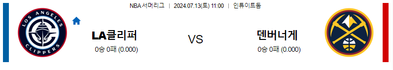 7월 13일 LA 클리퍼스 vs 덴버