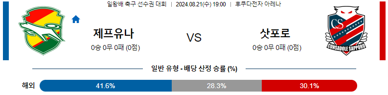 8월21일 제프 vs 삿포로