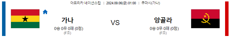 9월 6일 가나 vs 앙골라